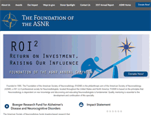 Tablet Screenshot of foundation.asnr.org